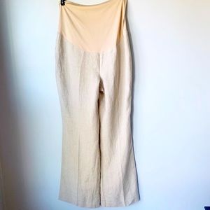 Maternity Linen Pants by The Loft Sz. 14